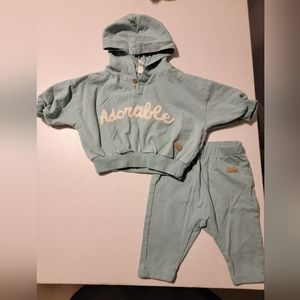 Souris Mini - organic cotton two piece track set - 3-6m